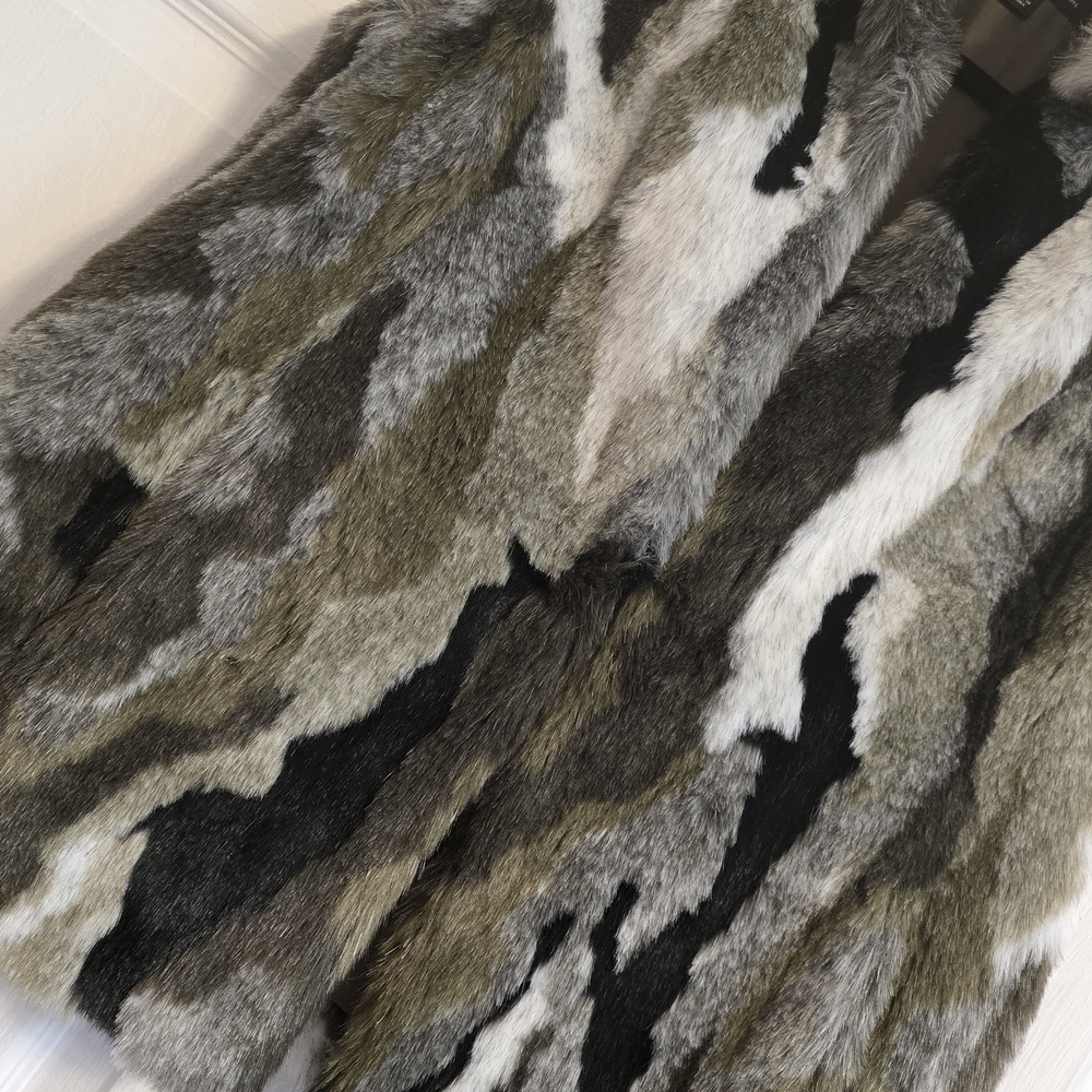INC International Concepts Multicolor Faux Fur Vest - Picture 2 of 5
